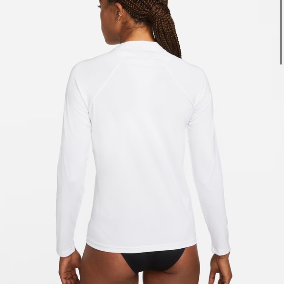 Nike White Swim Shirt Medium - Picture 3 of 5